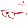Miniatyrbillede 1 af 10: Læsebriller Presbyopia Briller RØD STYRKE 0 STYRKE 0 red Strength 0-Strength 0