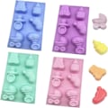 Miniatyrbillede 1 af 5: 4 stk Fest Silikone Forme 3D Bageform Silikone