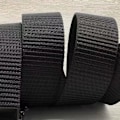 Miniatyrbillede 6 af 10: Nylon flettet bælte automatisk spænde linning SORT black