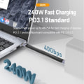 Miniatyrbillede 3 af 8: USB4 datakabel USB C til Type C PD 240W