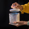 Pikkukuva 6 / 10: 300/600 ml lasisäilytys, purkitettu timanttikarkkirasia, läpinäkyvä transparent 600ml-600ml