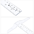 Miniatyrbilde 5 av 10: T-Square-linjal Gradert T-Ruler Inch Metrisk T-Square