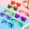 Pikkukuva 3 / 10: Rimless Heart Aurinkolasit Pink Hippie Aurinkolasit VIHREÄ Green