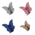 Miniatyrbillede 1 af 8: 4 stk. Butterfly Hårclips Matte Hair Claw Clips G G G