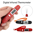 Miniatyrbillede 7 af 10: Digitalt Infrarødt Termometer Pen Termometer SORT Black