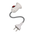 Miniatyrbillede 1 af 10: E27 Lampe Sokkel med Switch Lampe Pære Holder EU STIK EU STIK EU PLUG