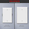 Miniatyrbilde 7 av 7: 10 Stk Hvit lysbryter Dekkplate Blank Plast Panelplate 10 pcs