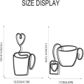 Miniatyrbilde 2 av 6: 2 stk Kaffekopp jern veggdekor Jern Husvegg SET