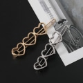 Pikkukuva 4 / 7: 2kpl Hollow Love Heart Hiusneula-sivuklipsit GOLD gold
