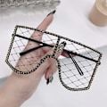 Pikkukuva 10 / 10: Rhinestone Mesh lasit Y2K aurinkolasit C7 C7 C7