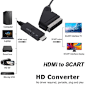 Pikkukuva 2 / 8: HDMI-SCART-sovittimen signaalimuunnin Audio-videokaapeli 1M