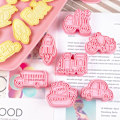 Miniatyrbillede 6 af 10: 8 stk/sæt Kikseform 3D Cookie Cutter Bageform