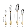 Pikkukuva 2 / 8: 4 kpl ruostumatonta terästä Retro astiasto ruostumatonta set large fork