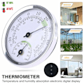 Miniatyrbillede 7 af 10: Pointer Type Hygrothermograph Termo-hygrometer GULD gold