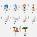 Miniatyrbilde 2 av 10: 5 stk Island Dove House Coconut Tree Micro Landscape 2 2 2