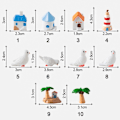 Pikkukuva 2 / 10: 5 kpl Island Dove House Coconut Tree Micro Landscape 1 1 1