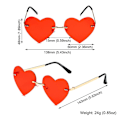 Pikkukuva 8 / 10: Rimless Heart Aurinkolasit Pink Hippie Aurinkolasit PUNAINEN Red
