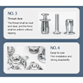 Miniatyrbilde 10 av 10: 5 stk/pakning kronbladnagler låsemutter 5 SETT M6X25MM 5 SETT M6X25MM 5 Sets M6x25mm