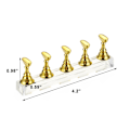 Miniatyrbild 2 av 10: Nagellacksövningstips Nagelkonst Displayställ GULD gold