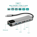 Miniatyrbillede 8 af 10: 6 i 1 USB 3.1 Type-C Hub 4K HDMI 6 in 1 USB-C Hub
