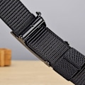 Miniatyrbillede 7 af 10: Nylon flettet bælte automatisk spænde linning SORT black