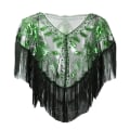 Miniatyrbillede 9 af 10: Kvinder Sjal Aften Prom Cape SORT black