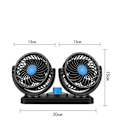Pikkukuva 2 / 9: 12V Dual Head Autotuuletin Jäähdytystuulettimet USB USB USB