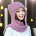 Pikkukuva 6 / 10: Fleece lämmin neulottu hattu, set HARMAA grey