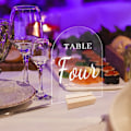 Miniatyrbillede 5 af 10: 2 stk. bordnummerskilt klare displayskilte LSTYLE 2 STYLE 2 LStyle 2
