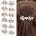 Pikkukuva 4 / 7: Crystal Flower Hair Clips Hair Barrettes PINK Pink