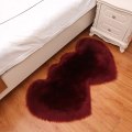 Miniatyrbilde 3 av 10: Dobbel hjerteformet Gulvteppe Love Sofaputer Matte HVIT White