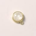 Miniatyrbillede 3 af 5: 20 STK Freshwater Shell Charms vedhæng Flade runde Shell Charms