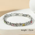Miniatyrbilde 5 av 10: Magnetiske armbånd Menopause Reliving Armbånd FLERFARGET Multicolored Silver Chain