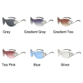 Miniatyrbillede 10 af 10: Y2K-solbriller viklet rundt GRADIENT GREY GRADIENT GRÅ Gradient Gray
