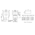 Miniatyrbillede 2 af 7: 2 stk Ship Type Switch 4 Pin DPST knap On/Off vippekontakt