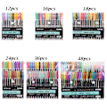 Miniatyrbild 3 av 10: 12/16/18/24/36/48st Gel Pens Set Marker Pen Pastell