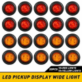Miniatyrbilde 6 av 10: 10 stk Sidemarkeringslys Indikatorlampe RØD red