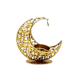 Miniatyrbillede 1 af 4: 2025 Eid Mubarak Ramadan Kareen Jernlysestativ, tredimensionalt månelysestativ, stuedekoration Gold