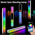 Miniatyrbilde 9 av 10: RGB Nattlampe Music Rhythm Light SORT 16LED MED APP 16LED Black 16Led with app-16Led with app