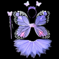 Pikkukuva 8 / 10: LED-lasten pukurekvisiitta Butterfly Wings -setit KELTAINEN 3 Yellow 3 Pcs/set-3 Pcs/set