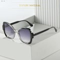 Miniatyrbillede 9 af 10: Butterfly Sunglasses Irregular Sunglasses SORT-GRÅ SORT-GRÅ Black-Grey