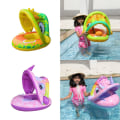 Miniatyrbild 3 av 9: Baby Float med Tak Solskydd Badring Simring grön