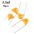 Miniatyrbilde 1 av 8: 50stk Single Stone kondensator kondensator 3.3NF 3.3NF 3.3nf