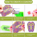 Miniatyrbillede 2 af 7: 10 Stk Diamant Kunst Maleri Coasters Kits DIY Diamond Coasters