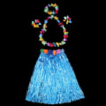 Miniatyrbillede 1 af 10: 5 stk/sæt Hawaii Fancy Dress Græsnederdel BLÅ blue