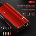 Miniatyrbilde 4 av 10: 3 stk lydladeadapter USB Type-C til 3,5 mm jack RØD 3 STK red 3pcs-3pcs
