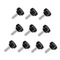 Pikkukuva 1 / 9: 10 kpl uurretut peukaloruuvit kiristysnupit uros M6 x 10 mm metriset