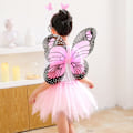 Pikkukuva 6 / 10: Lasten pukurekvisiitta Butterfly Wings -setit PUNAINEN 3 KPL / SET 3 Red 3 pcs/set-3 pcs/set