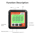 Miniatyrbillede 2 af 10: Digital Level Inclinometer SORT Black