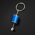 Miniatyrbillede 6 af 10: 2 stk Gear Stick Knob Nøglering Bil Nøglekæde SORT black